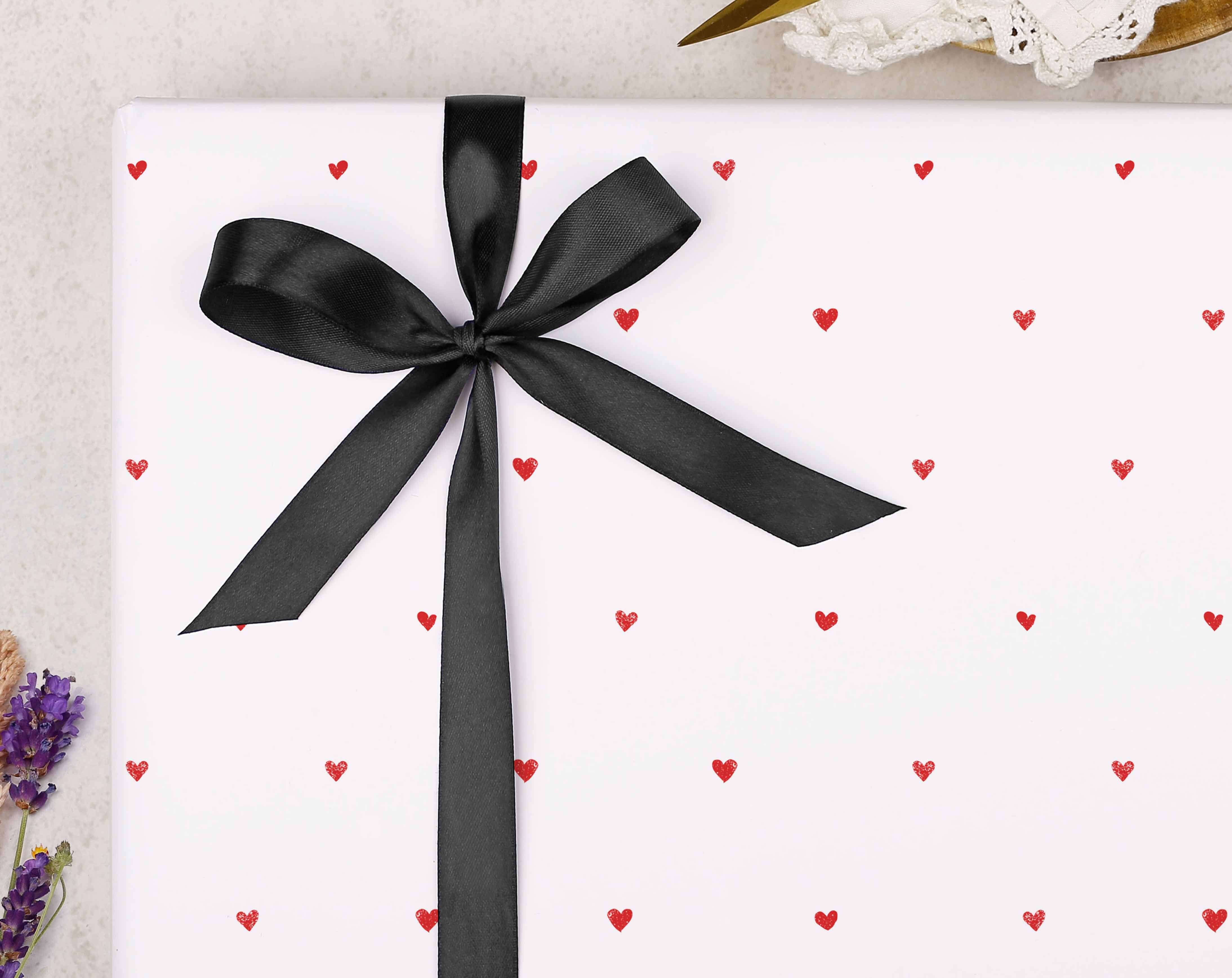 Red Heart Valentine Wrapping Paper. Wrapping Paper designed by Making Meadows