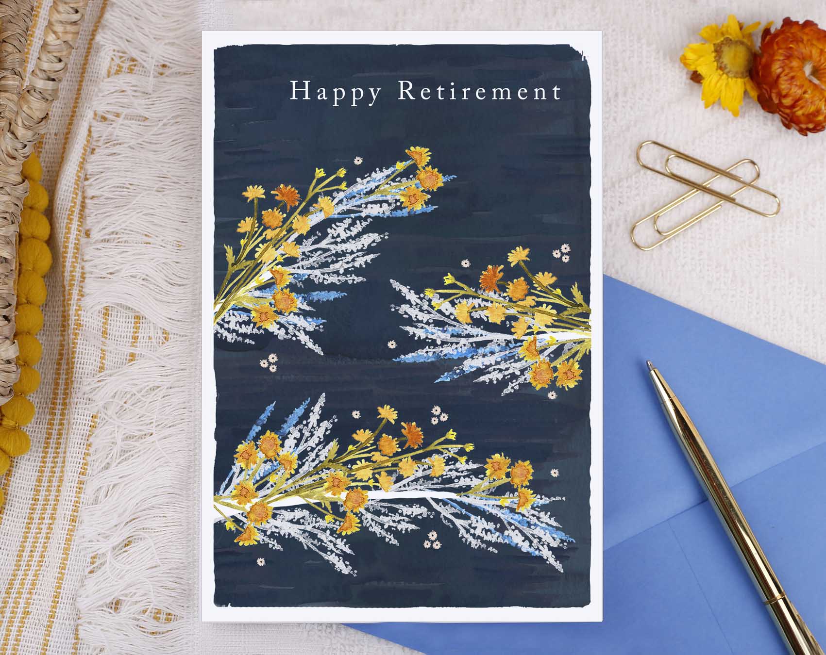 River Wey Happy Retirement Card. Greeting & Note Cards designed by Making Meadows