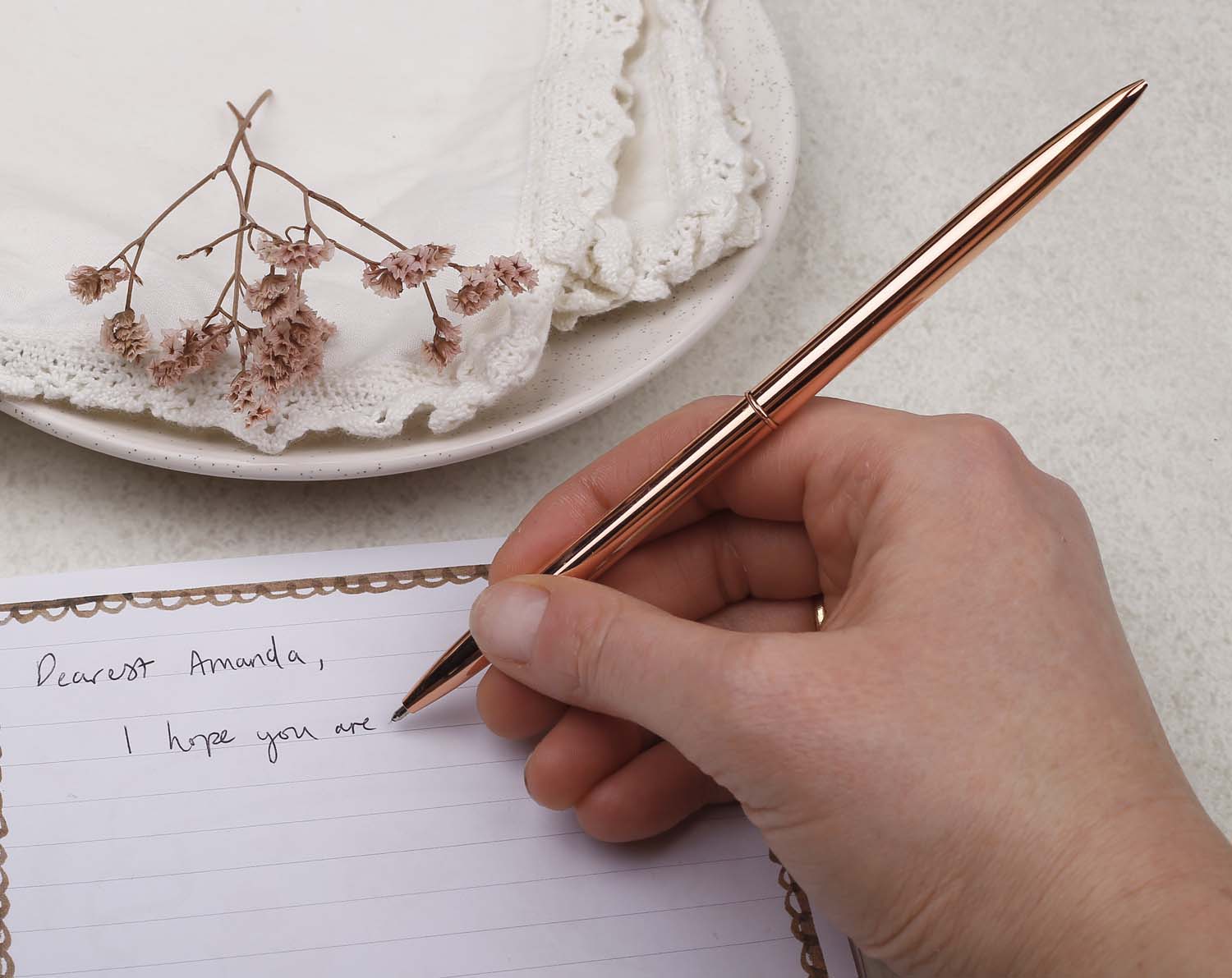 Rose Gold Metal Ballpoint Pen. Pens designed by Making Meadows