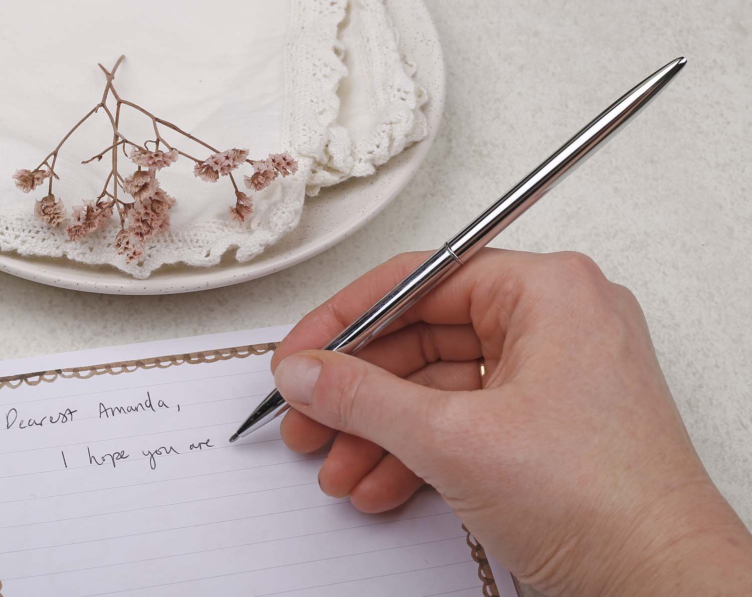 Silver Metal Ballpoint Pen. Pens designed by Making Meadows