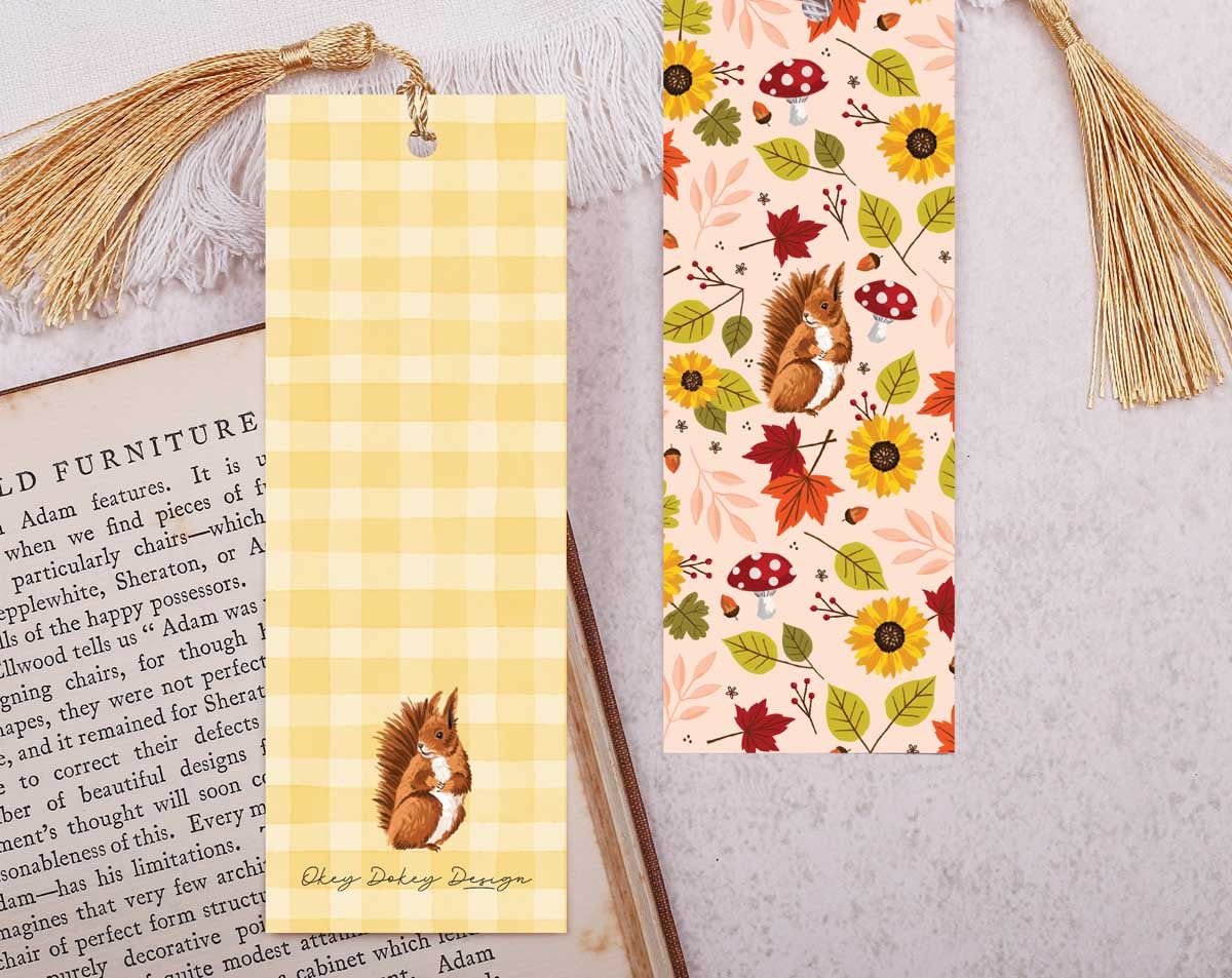 Squirrel Bookmark With Tassel. Bookmarks designed by Making Meadows