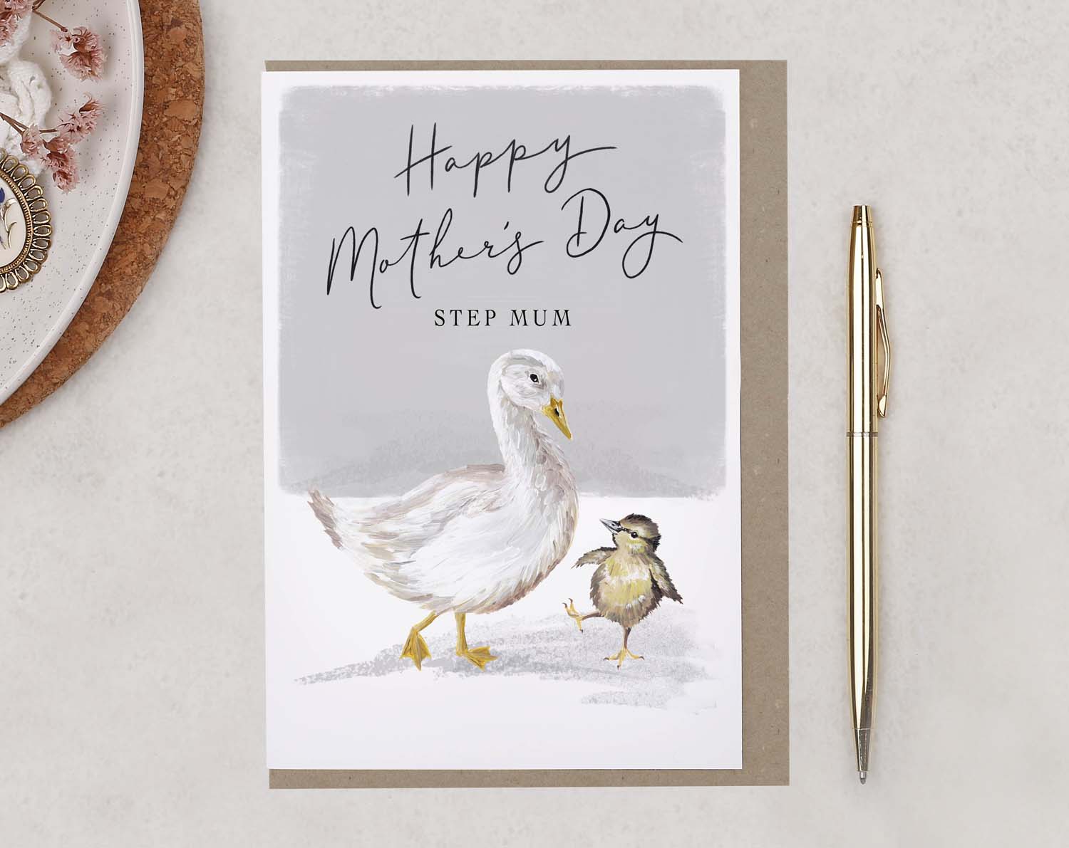 Step Mum, Happy Mother's Day Goose Card. Greeting & Note Cards designed by Making Meadows