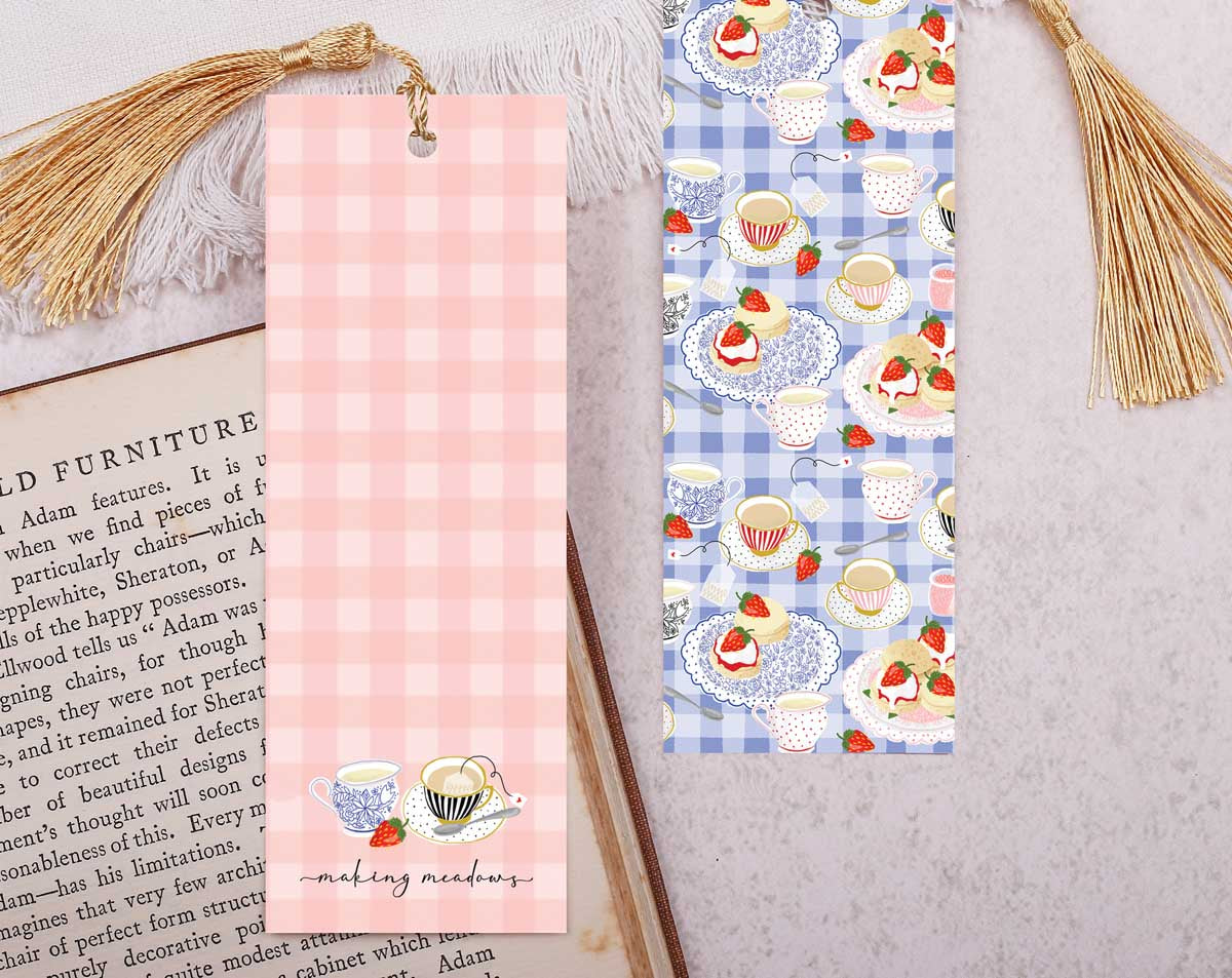 Tea Bookmark With Tassel. Bookmarks designed by Making Meadows