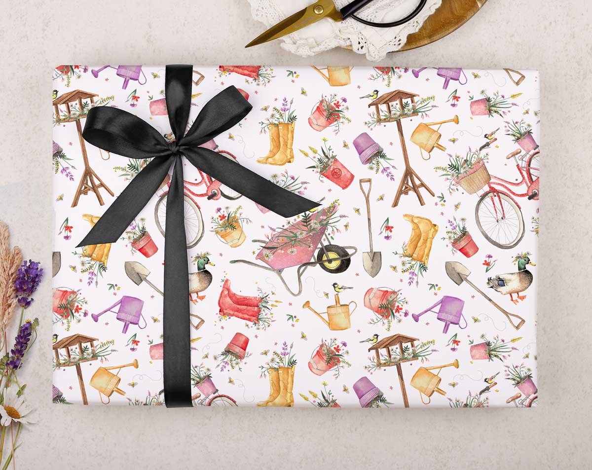 Traditional Garden Wrapping Paper. Wrapping Paper designed by Making Meadows