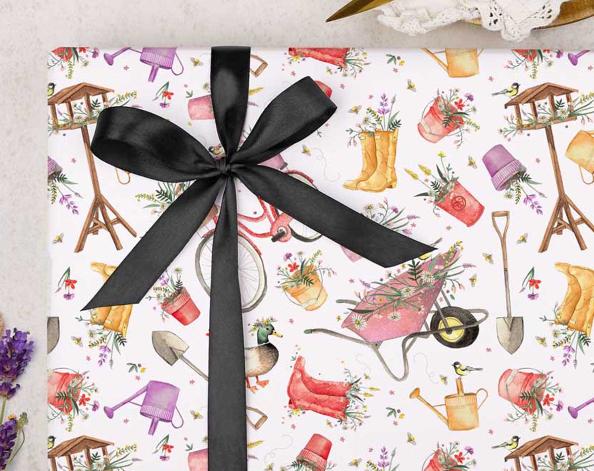 Traditional Garden Wrapping Paper. Wrapping Paper designed by Making Meadows