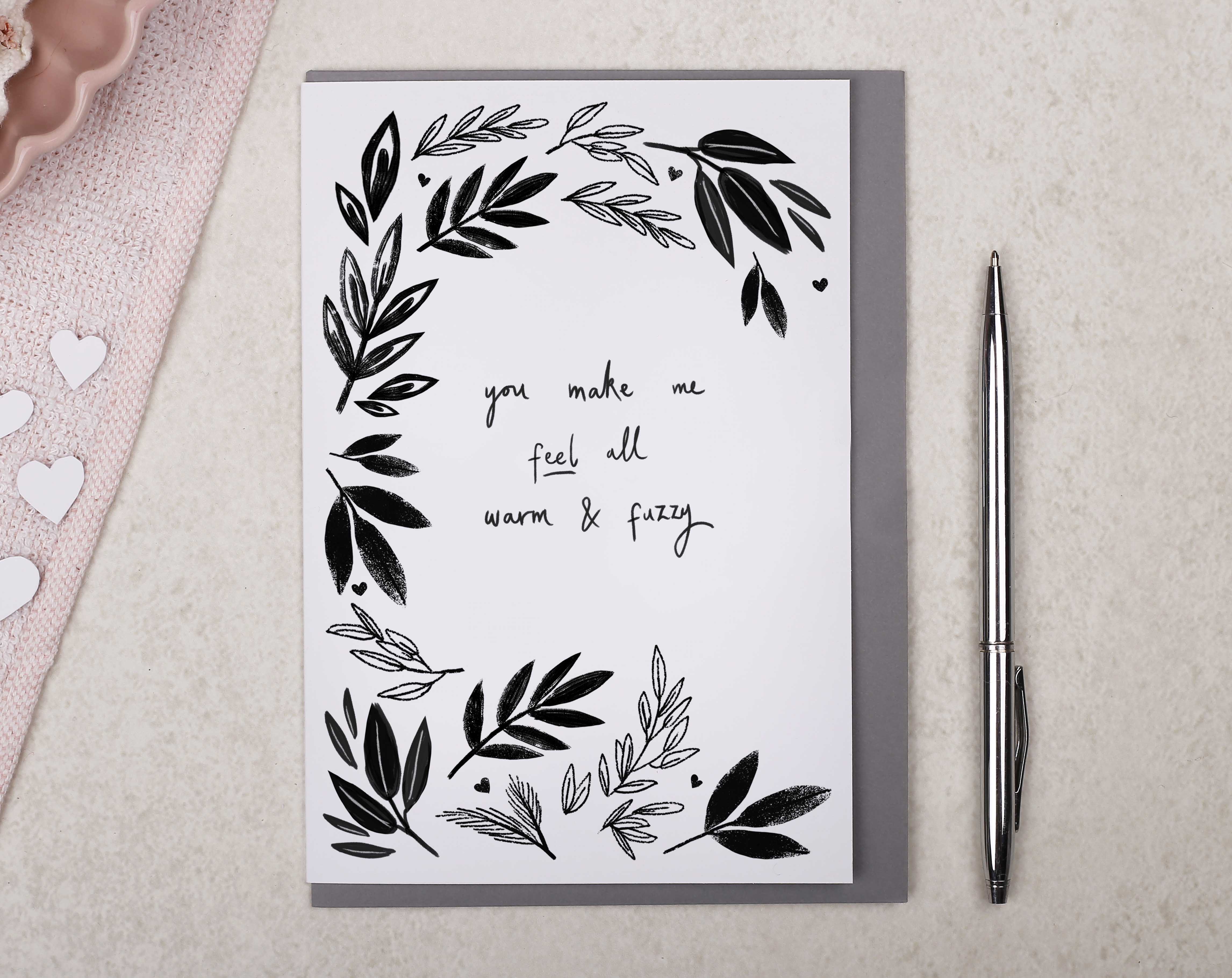 Warm & Fuzzy Valentine Card. Greeting & Note Cards designed by Making Meadows