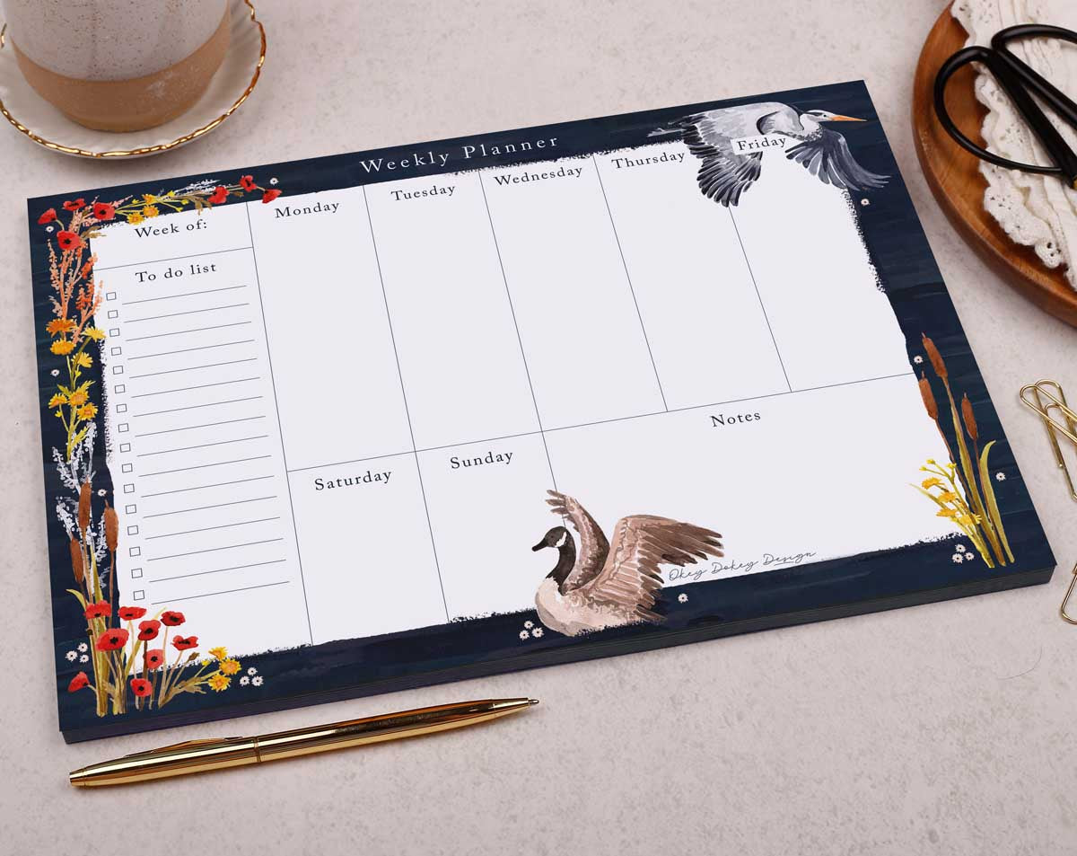 Wild Flower Weekly Planner Desk Pad. Desk Pads & Blotters designed by Making Meadows