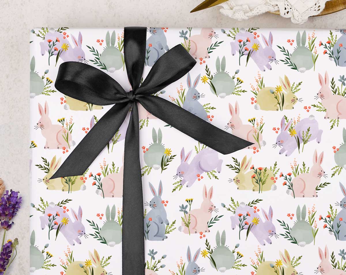 Rabbit Wrapping Paper, Premium Gift Wrap, Making Meadows