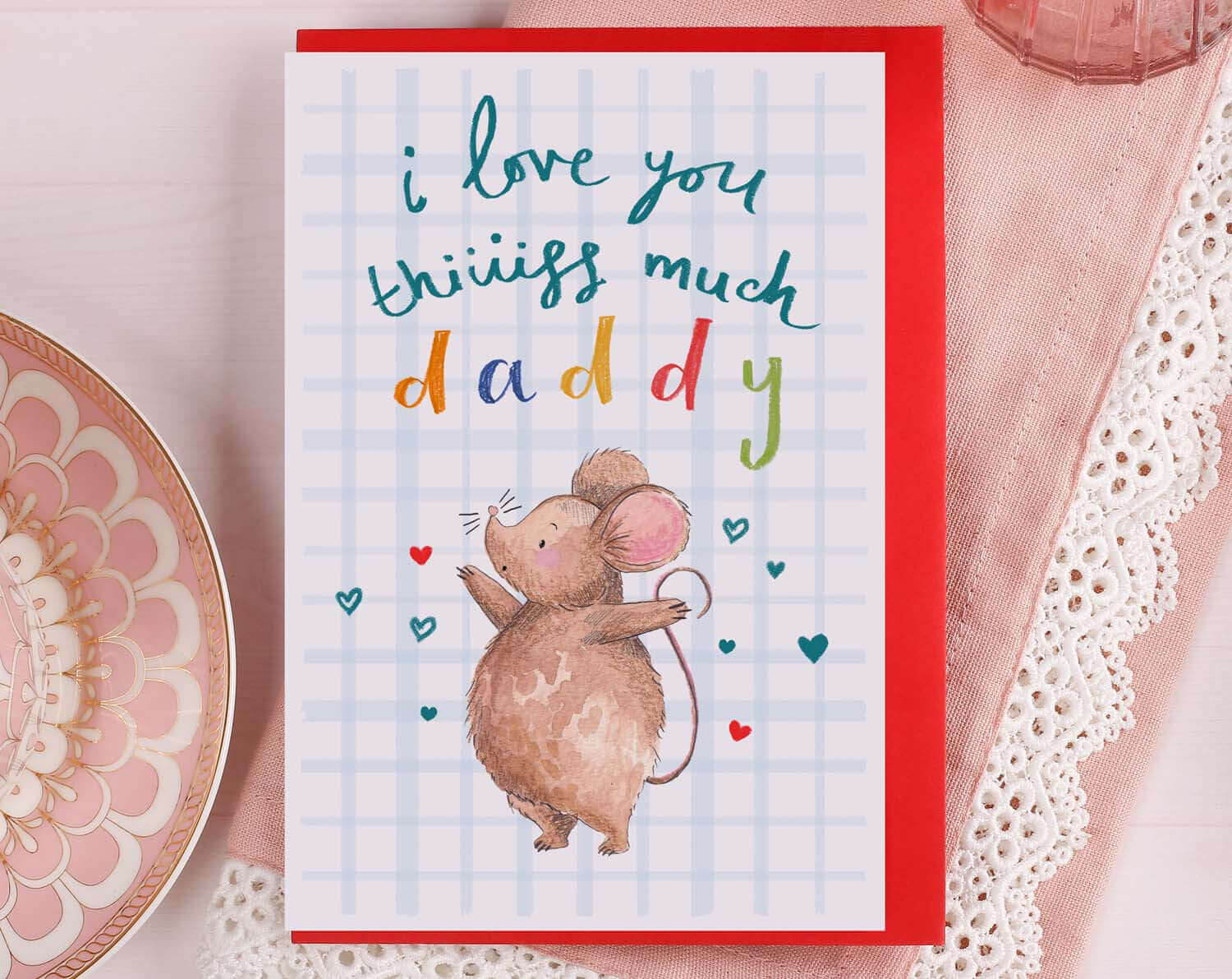 mouse fathers day greeting card