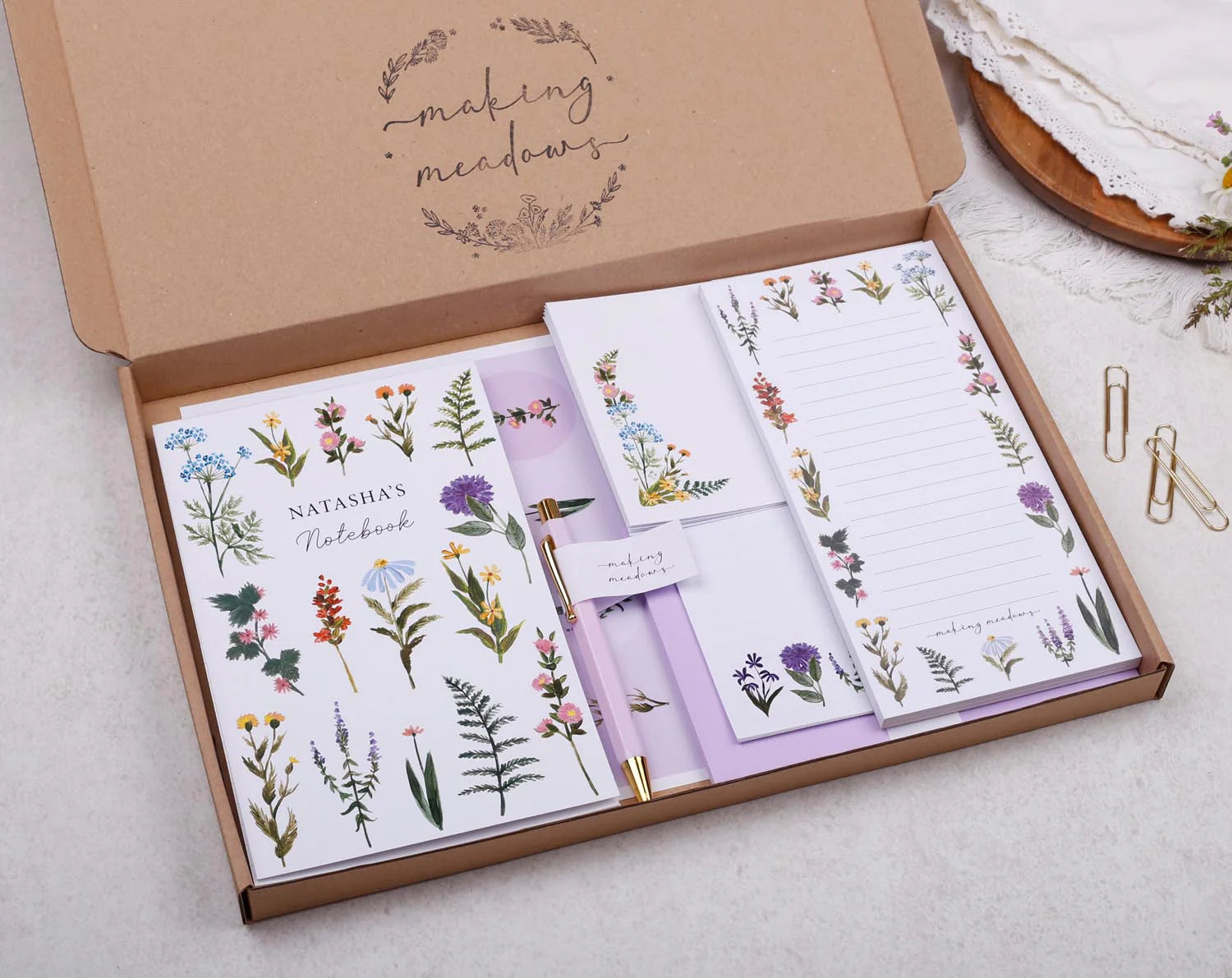 Floral stationery box