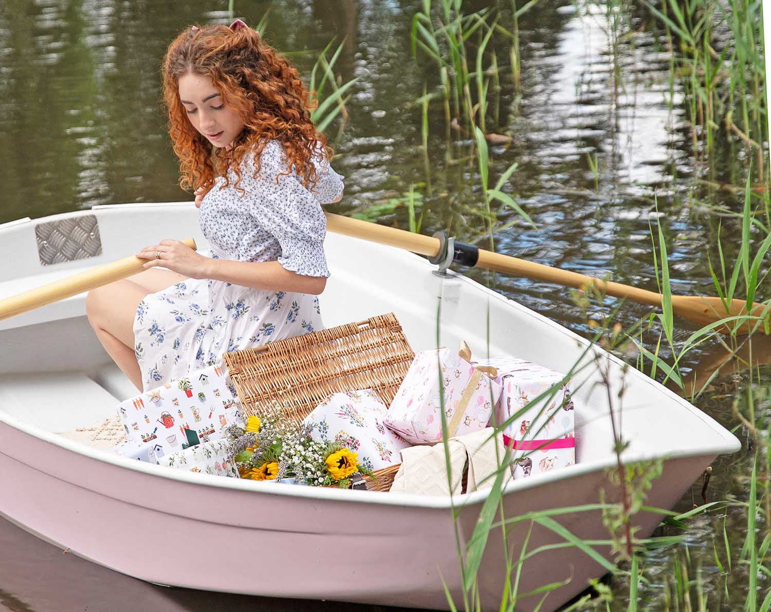 girl in rowboat