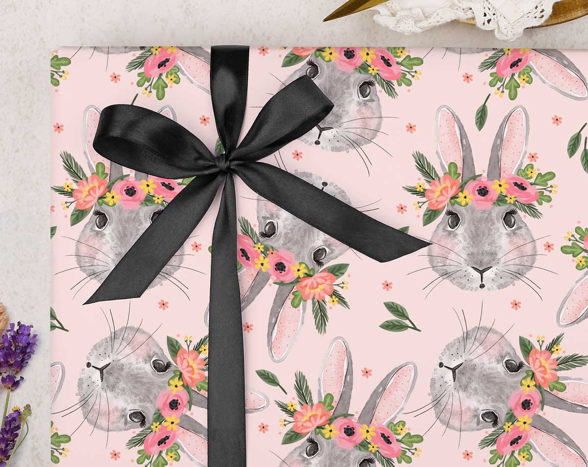 easter rabbit wrapping paper
