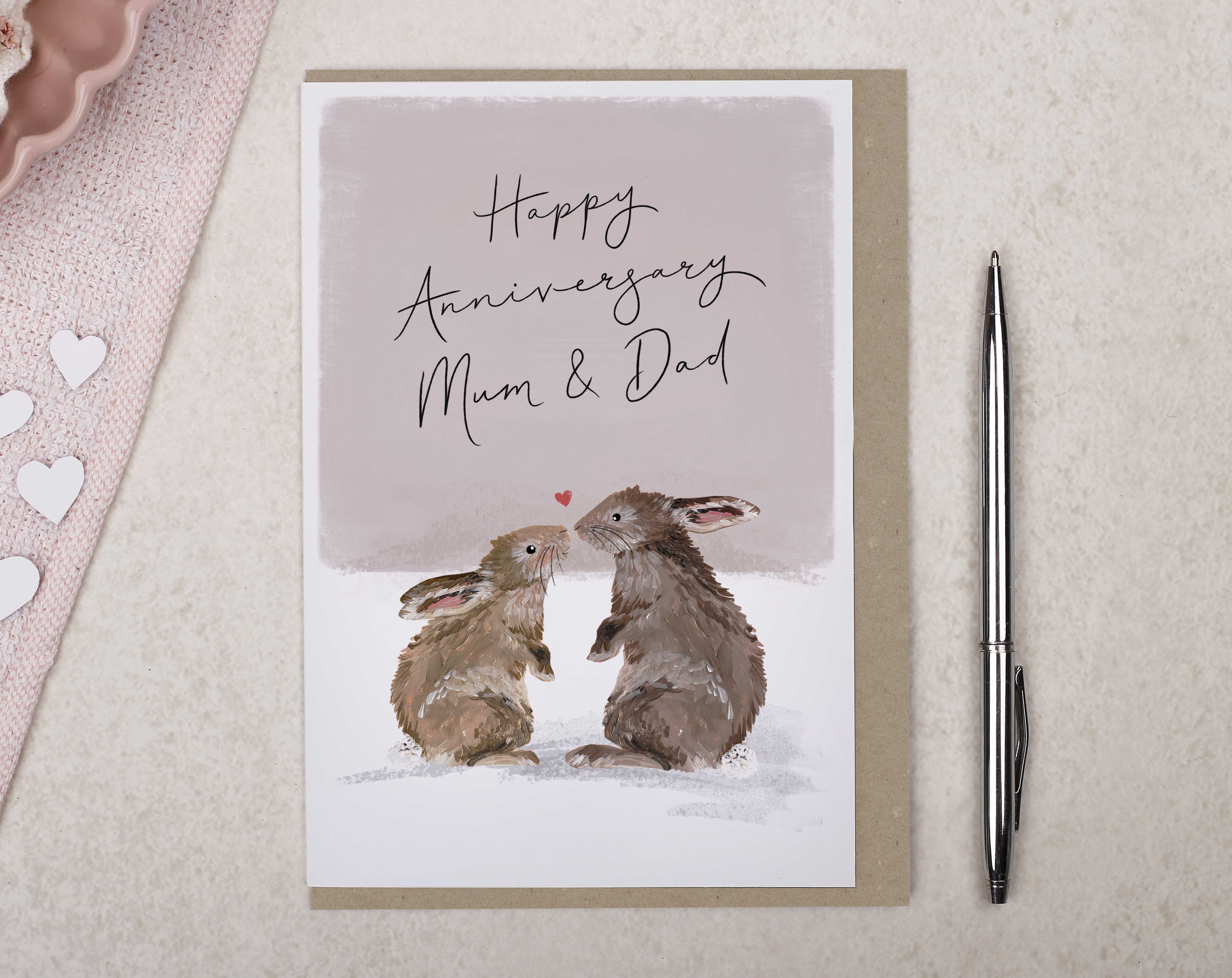 happy anniversary mum and dad greeting card