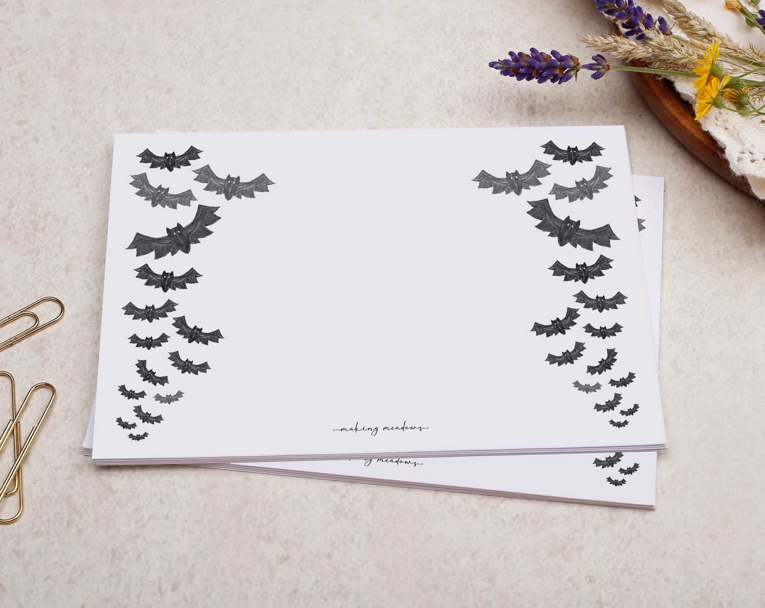 Bat A5 Writing Paper & Envelope Set
