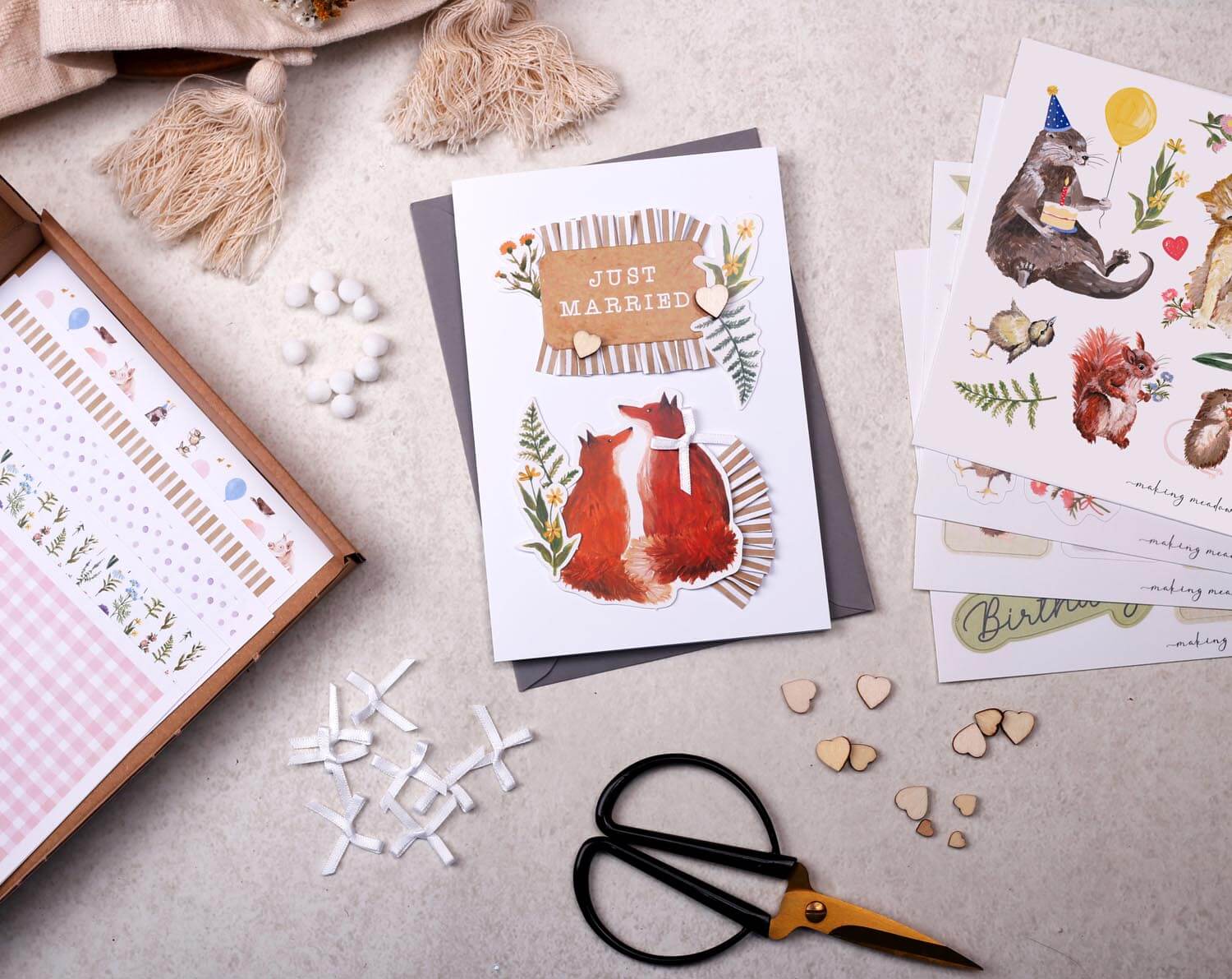 Animal Make Your Own Greeting Card Kit. Craft Kits designed by Making Meadows
