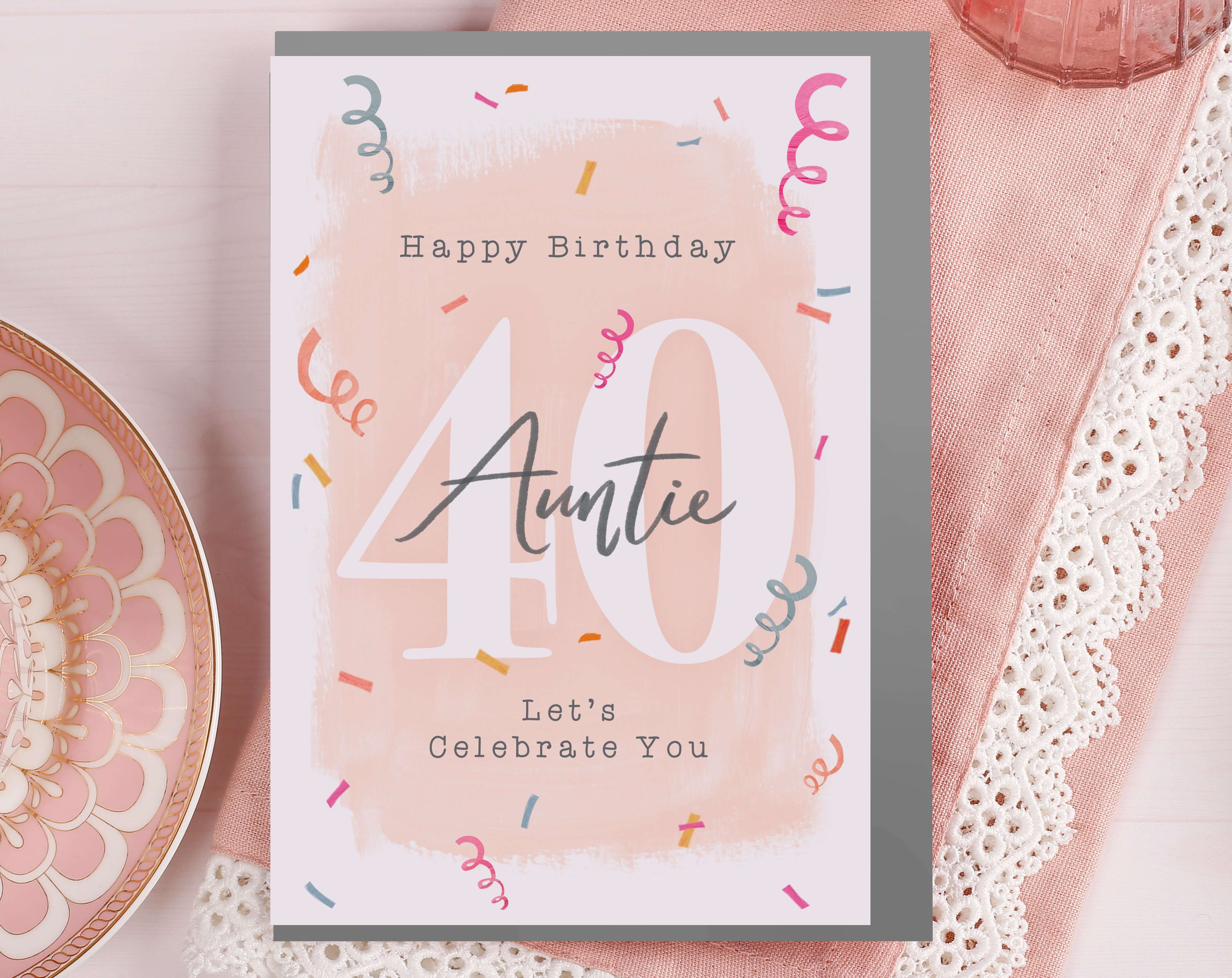 Auntie 40th Birthday Card. Greeting & Note Cards designed by Making Meadows