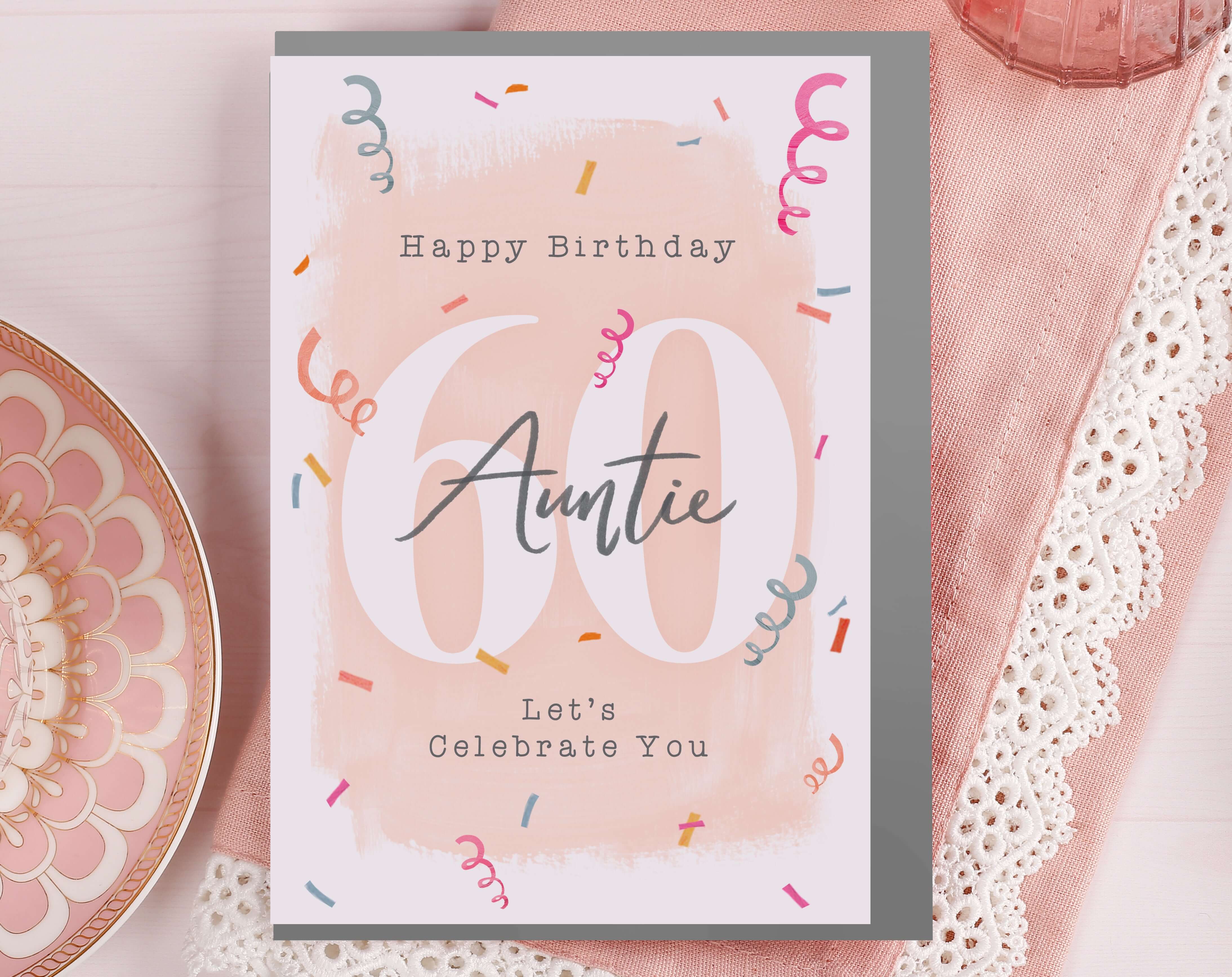 Auntie 60th Birthday Card. Greeting & Note Cards designed by Making Meadows
