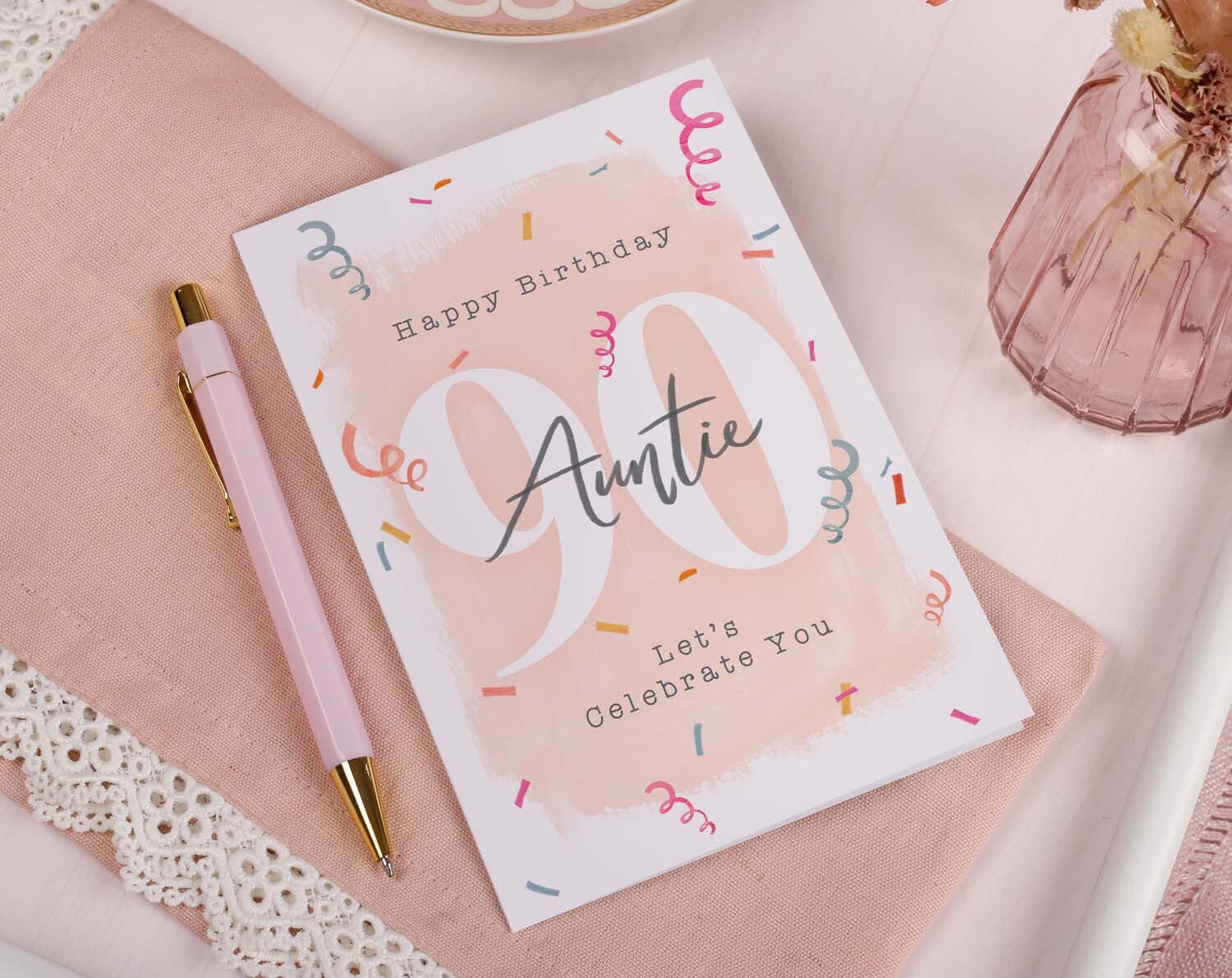 Auntie 90th Birthday Card. Greeting & Note Cards designed by Making Meadows