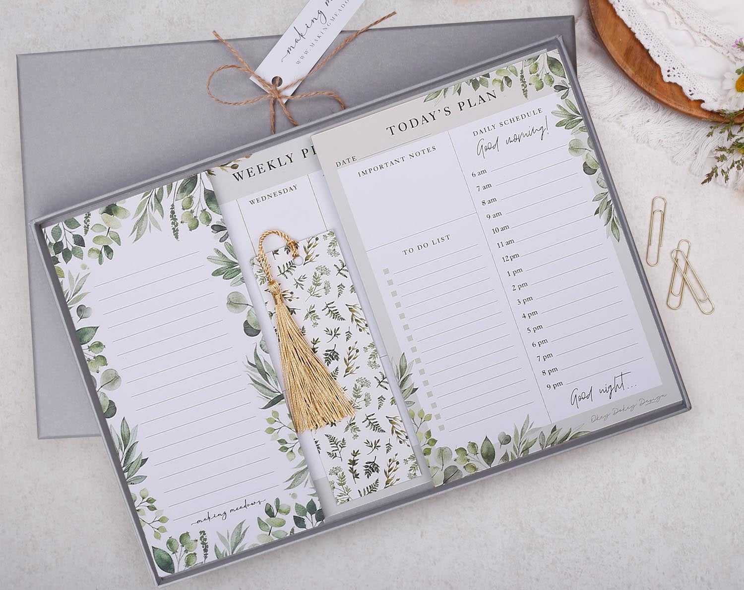 Botanical Planner Stationery Box. Notebooks & Notepads designed by Making Meadows