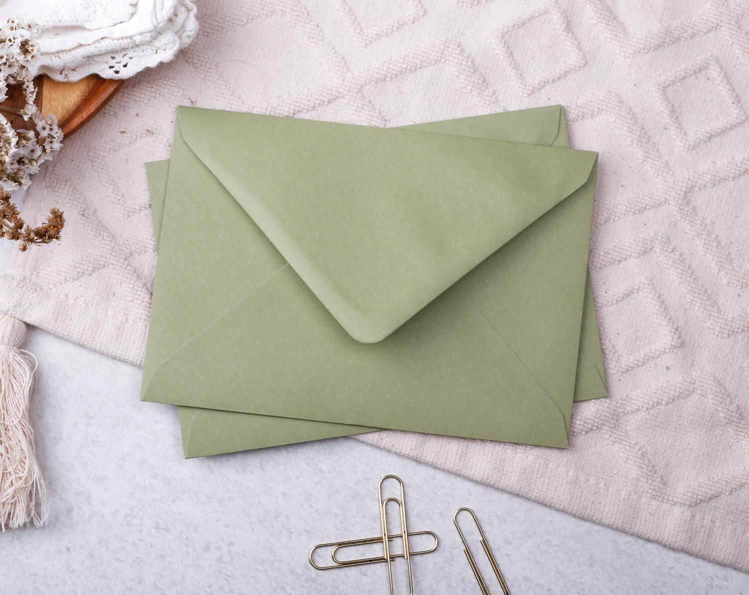 C6 Olive Green Envelopes