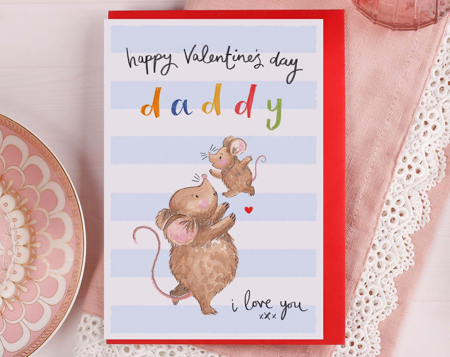 Sentimental Valentine Card For Daddy, From The Baby