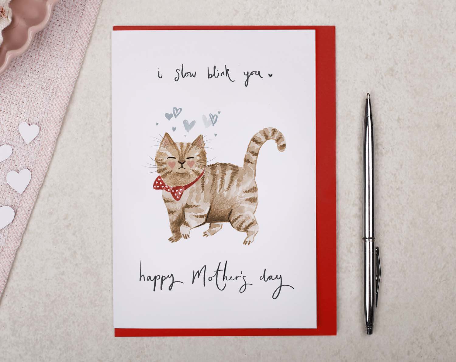 Cat 'Slow Blinking' Mother's Day Card