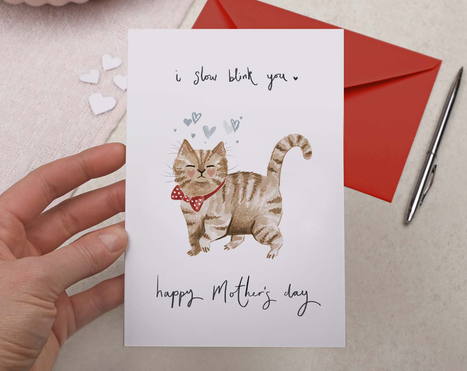 Cat 'Slow Blinking' Mother's Day Card