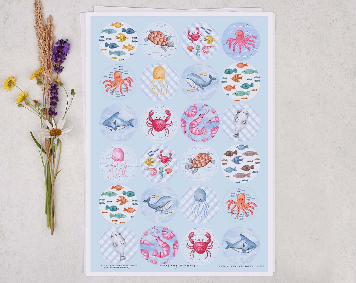 Under The Sea Sticker Sheet designed by Making Meadows