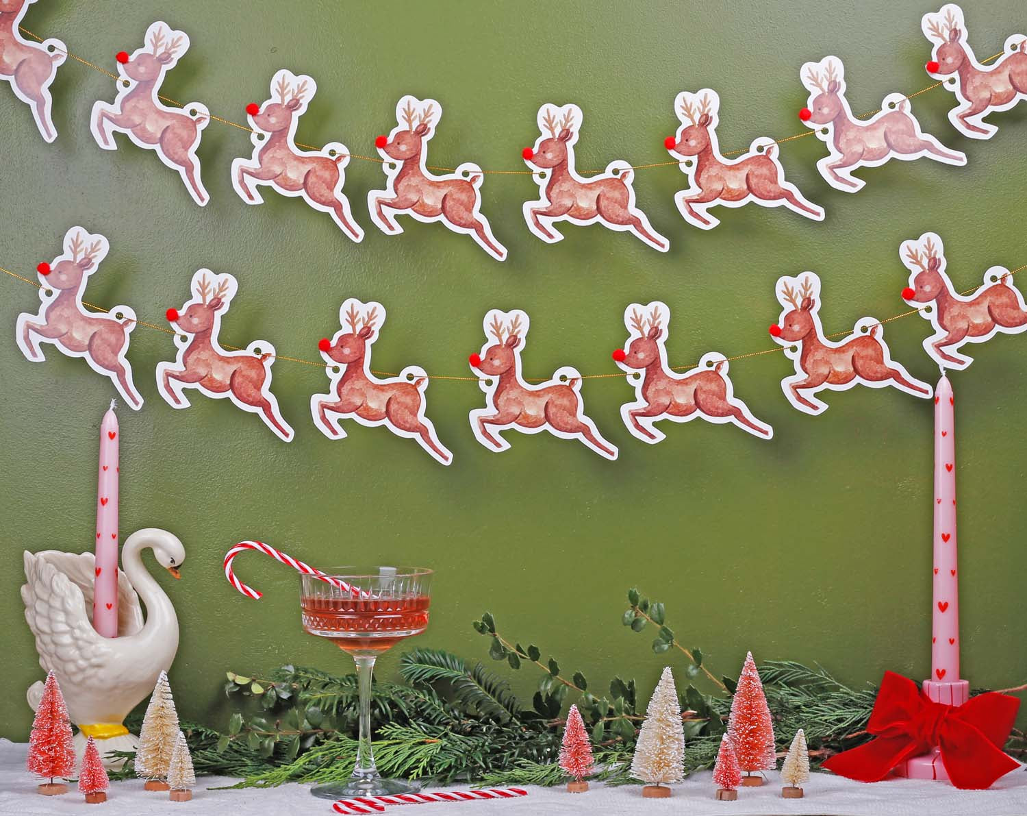Reindeer Christmas Bunting designed by Making Meadows