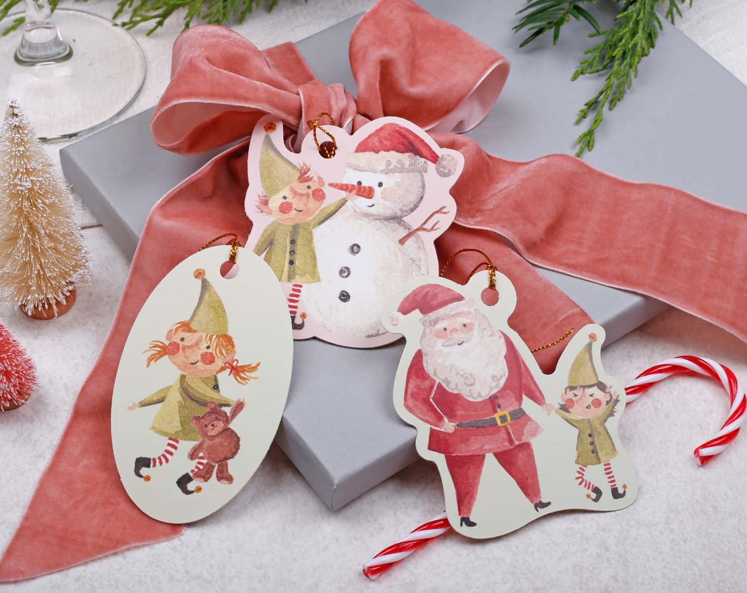 Elf Christmas Gift Tags designed by Making Meadows
