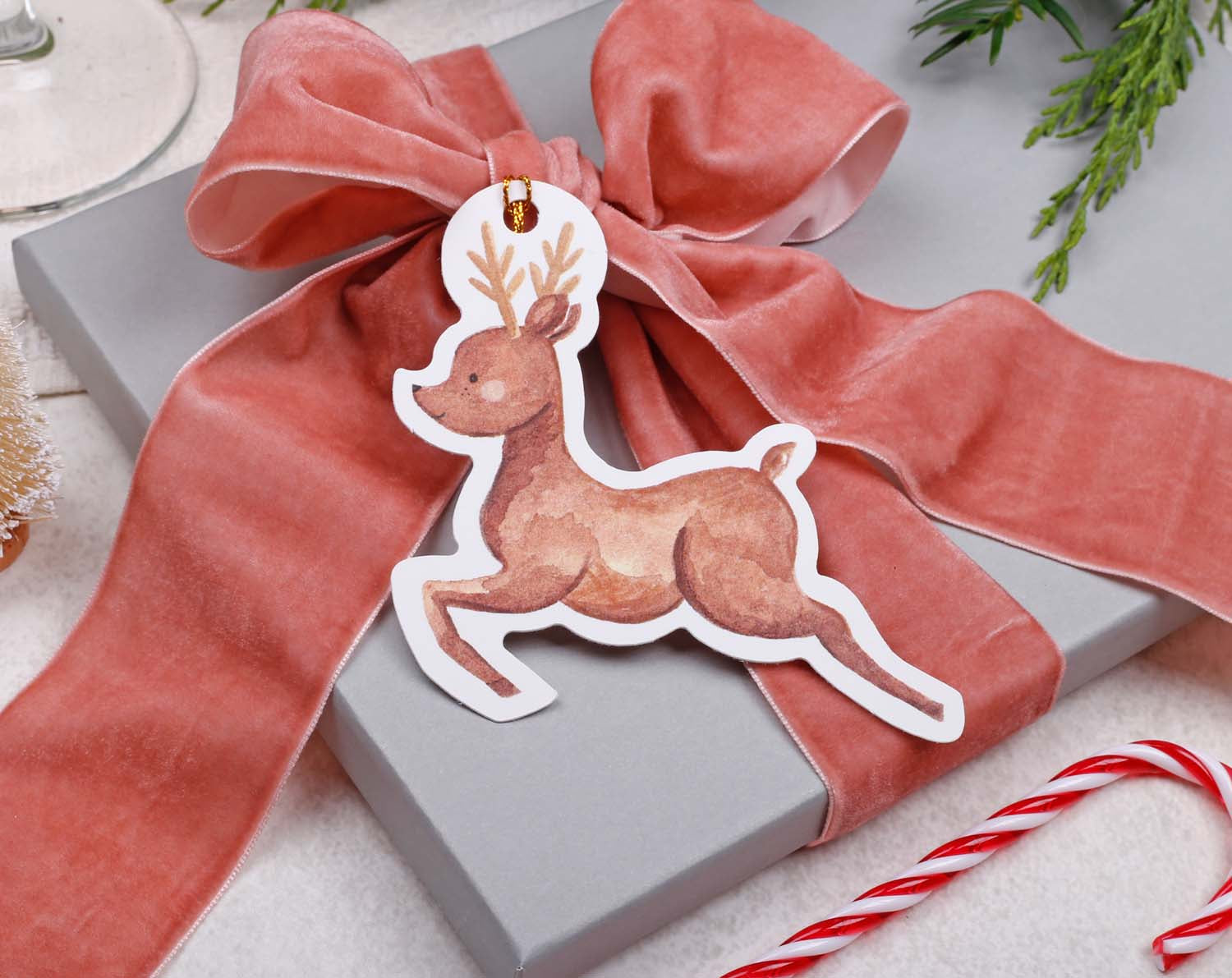 Reindeer Christmas Gift Tags designed by Making Meadows