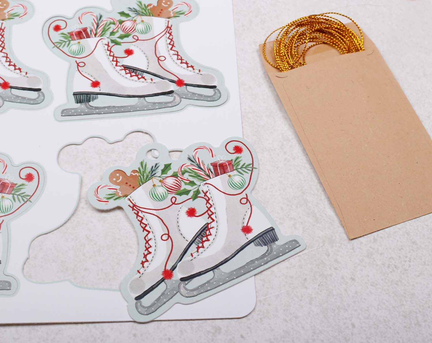 Ice Skating Christmas Gift Tags designed by Making Meadows