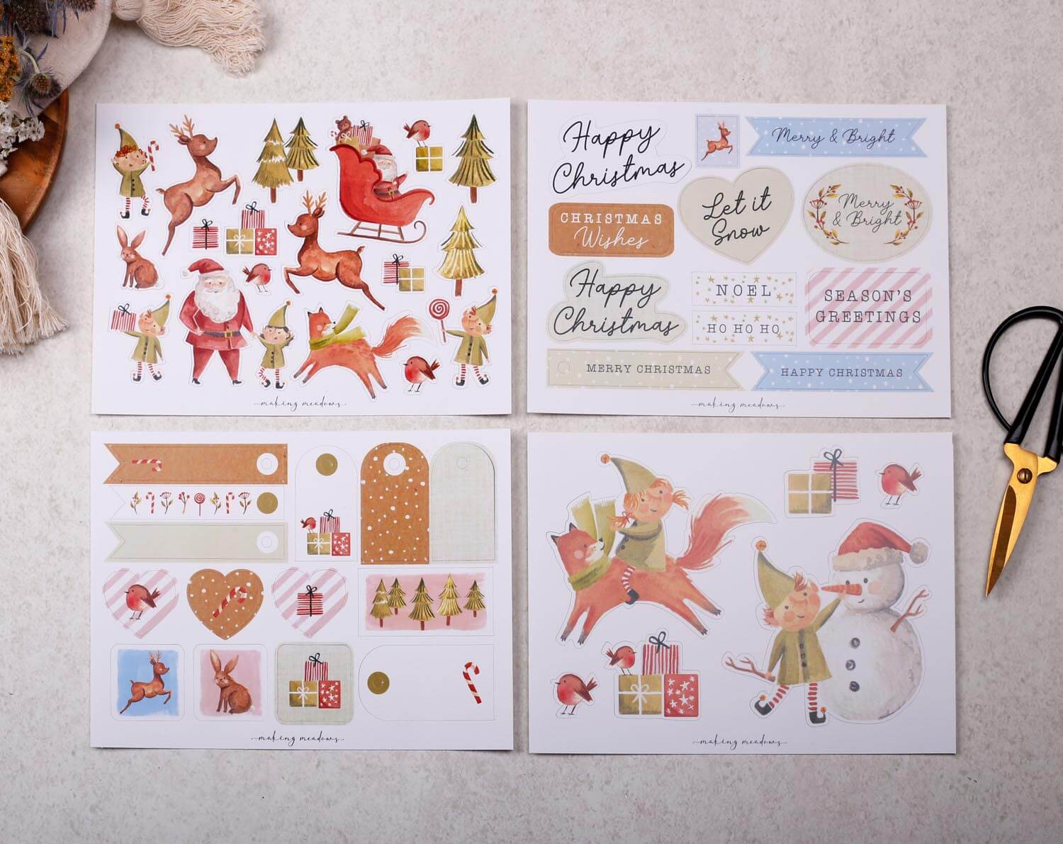 Christmas Make Your Own Greeting Card Kit. Craft Kits designed by Making Meadows