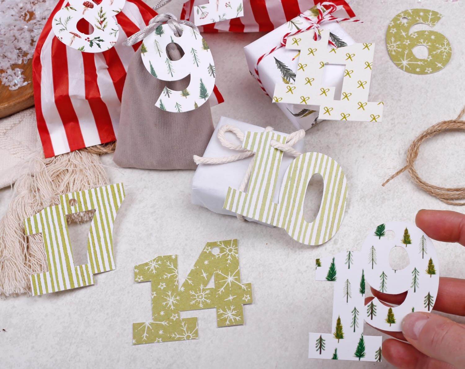 Christmas Number Gift Tags For Advents. Advent Calendars designed by Making Meadows