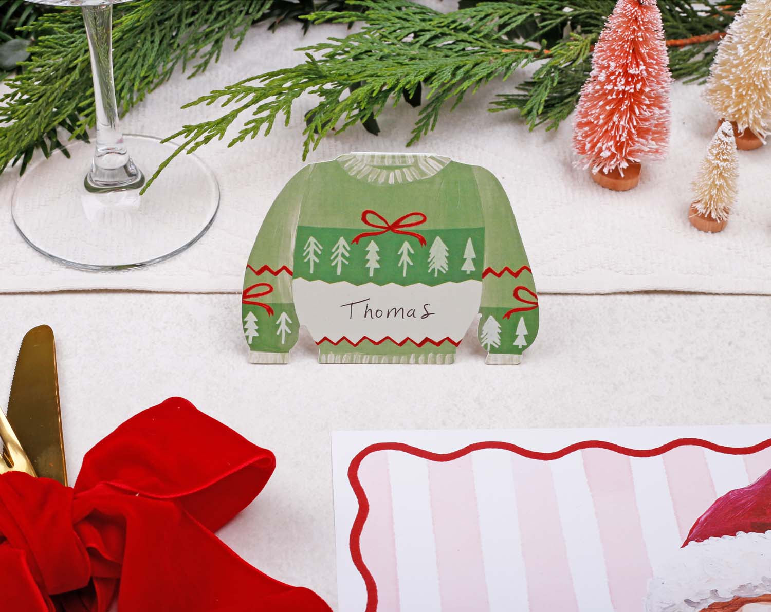 Jumper Christmas Place Card designed by Making Meadows