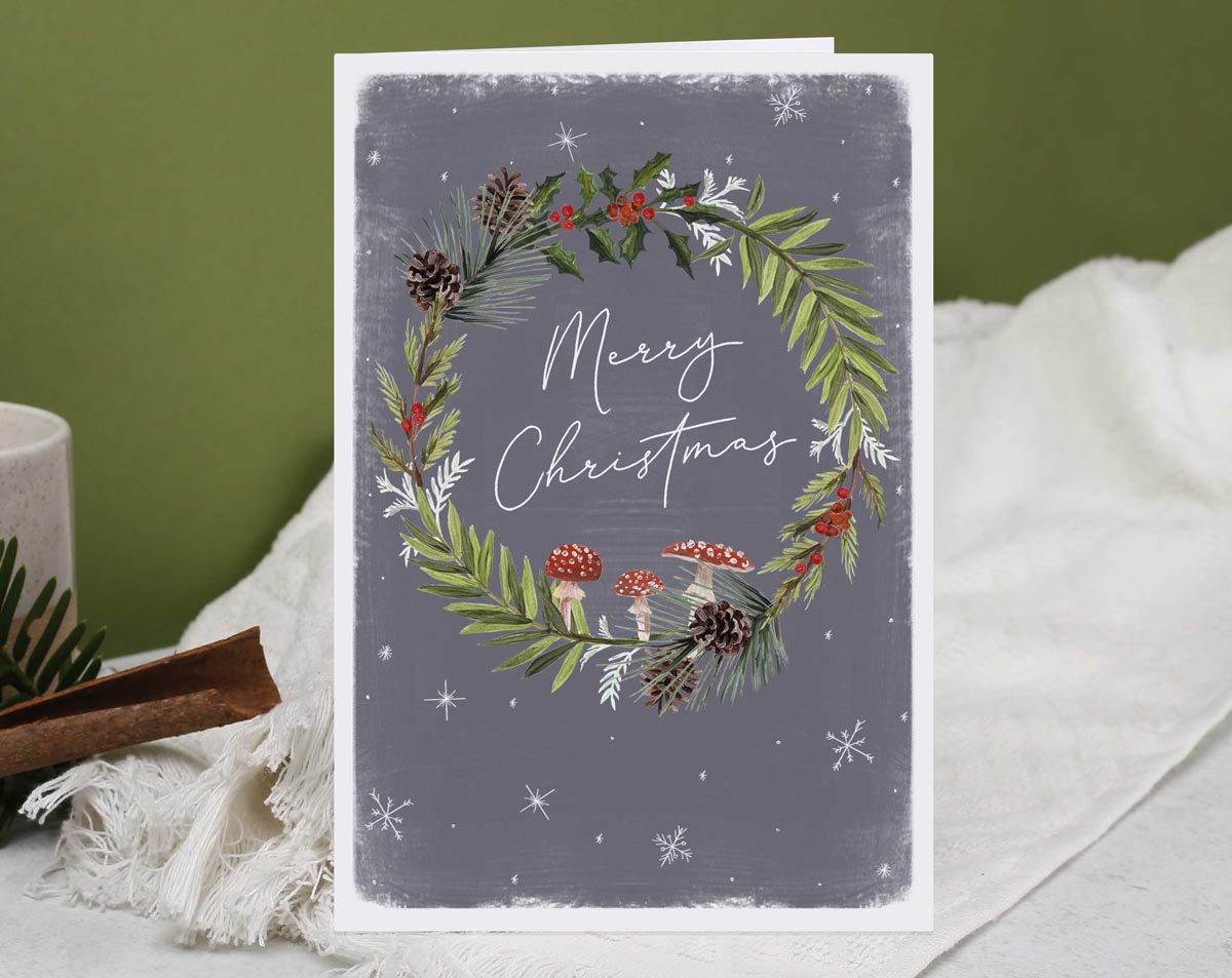 Wreath Merry Christmas Card