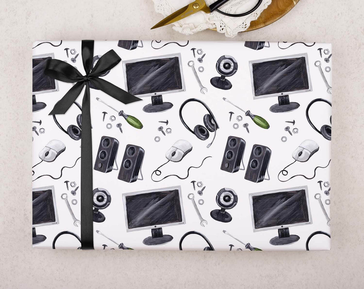 Computer Programming Wrapping Paper | Luxury Male Gift Wrap