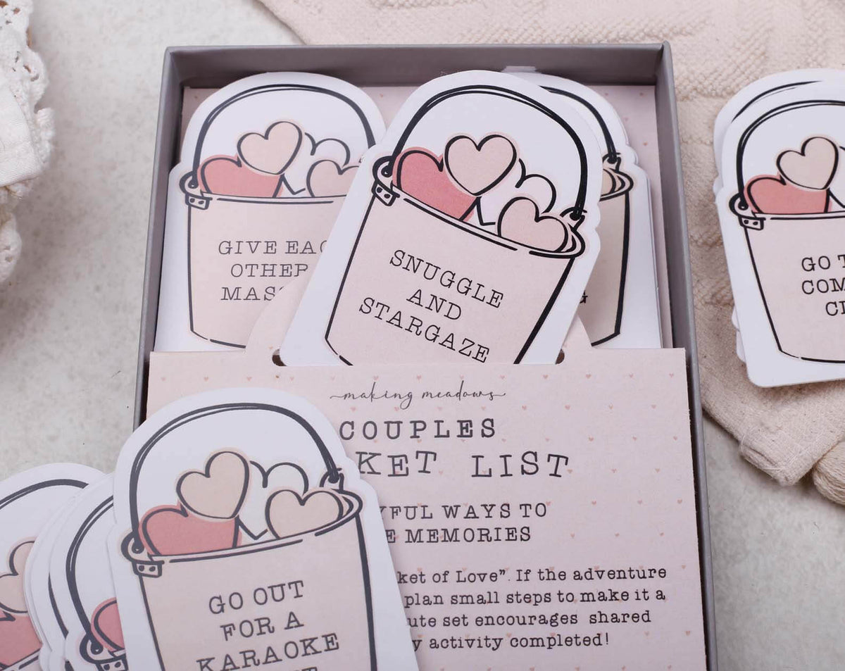 Couples Bucket List Box | Cute Love Gift For Couples