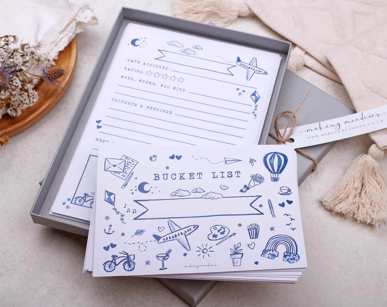 Couples Bucket List Letters. Stationery designed by Making Meadows