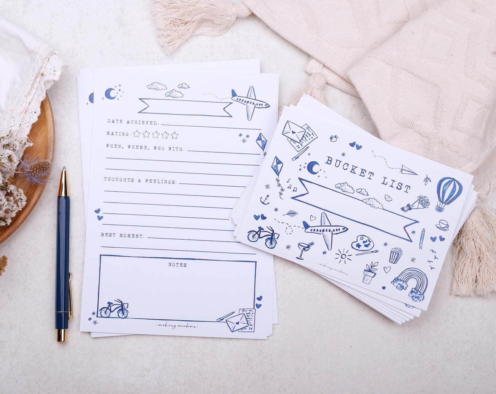 Couples Bucket List Letters. Stationery designed by Making Meadows