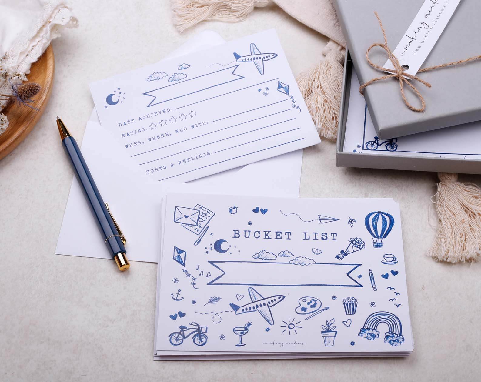 Couples Bucket List Letters. Stationery designed by Making Meadows
