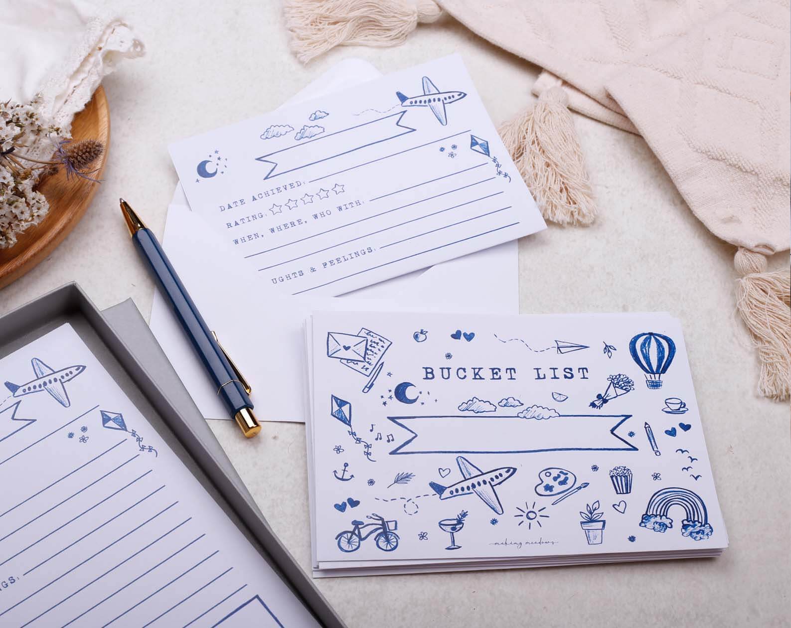 Couples Bucket List Letters. Stationery designed by Making Meadows