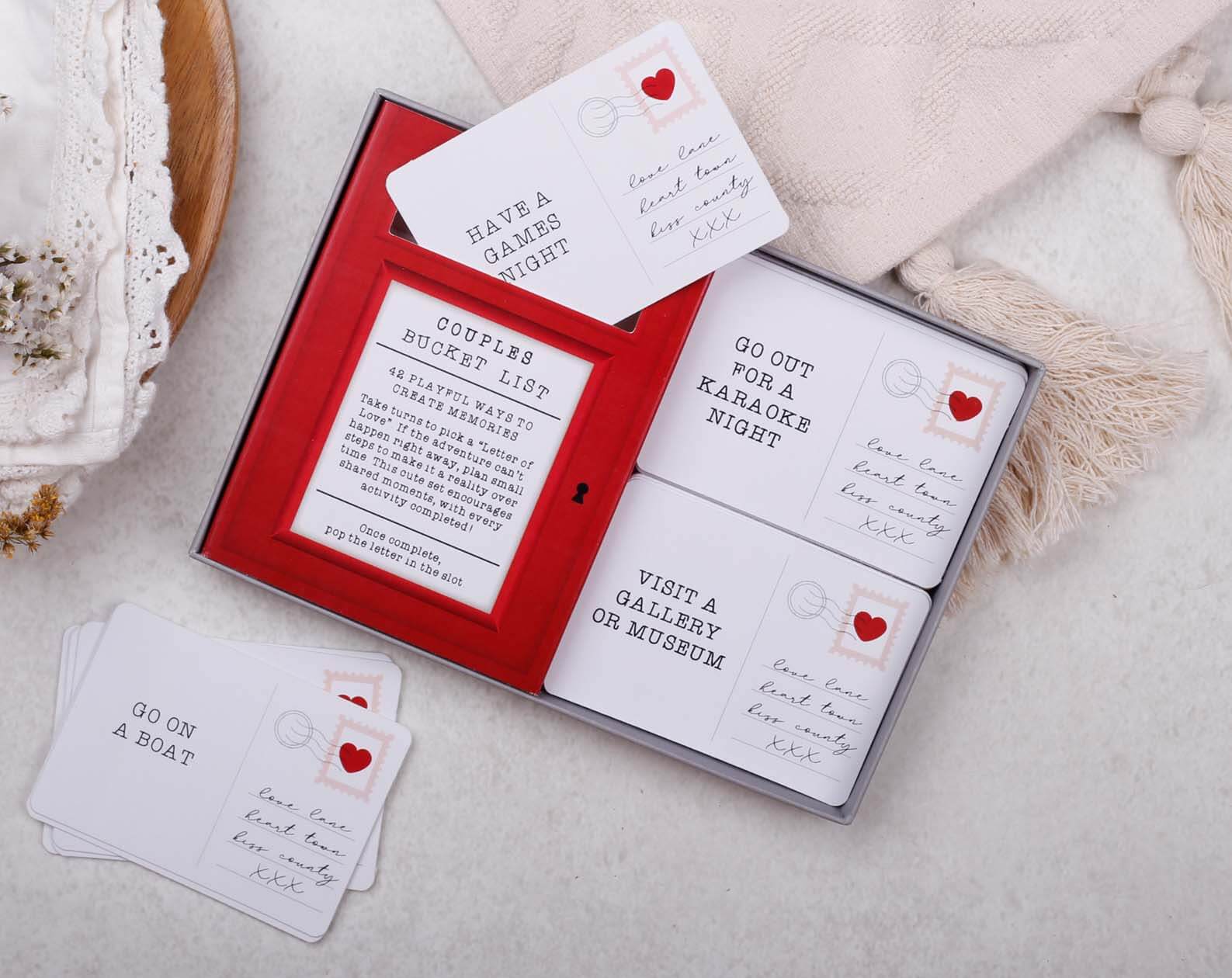 Couples Bucket List Postbox. Stationery designed by Making Meadows