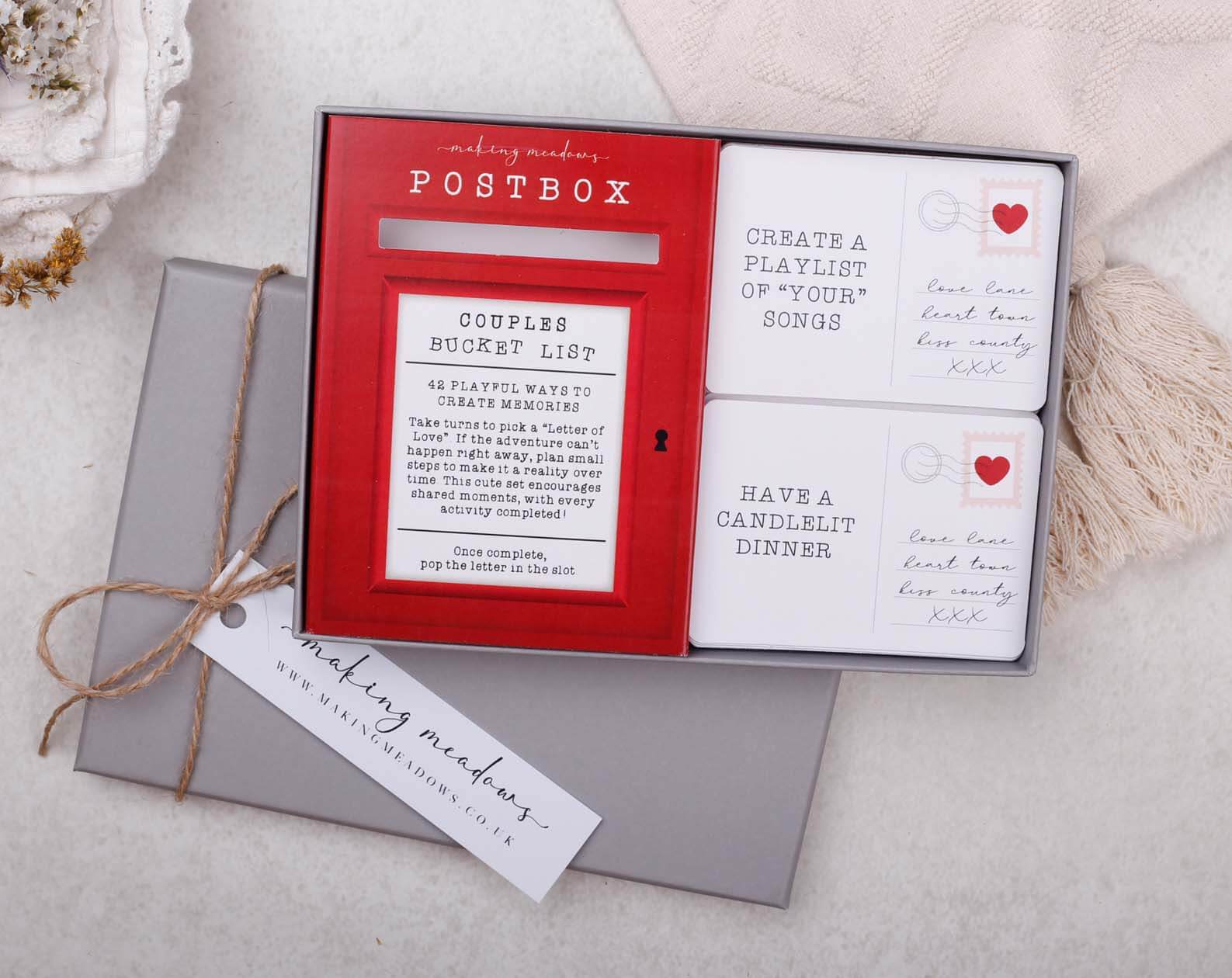 Couples Bucket List Postbox. Stationery designed by Making Meadows