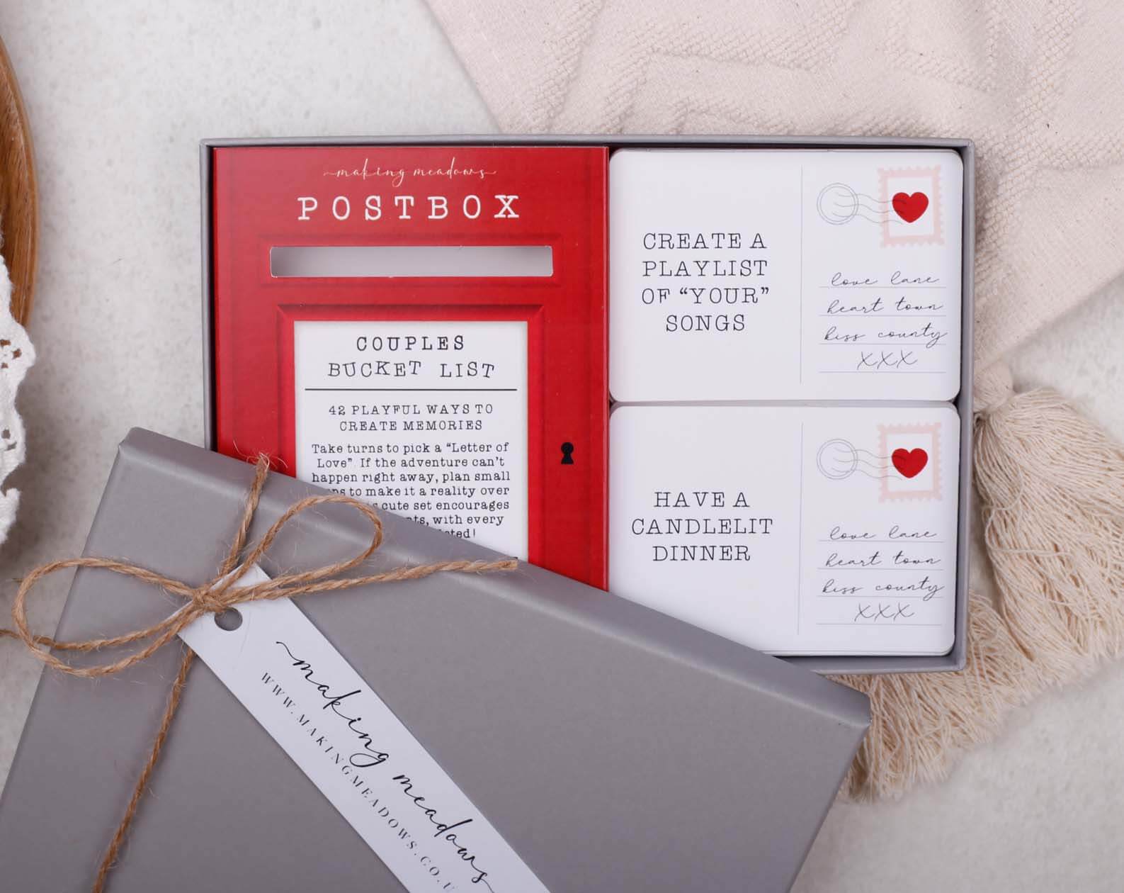 Couples Bucket List Postbox. Stationery designed by Making Meadows
