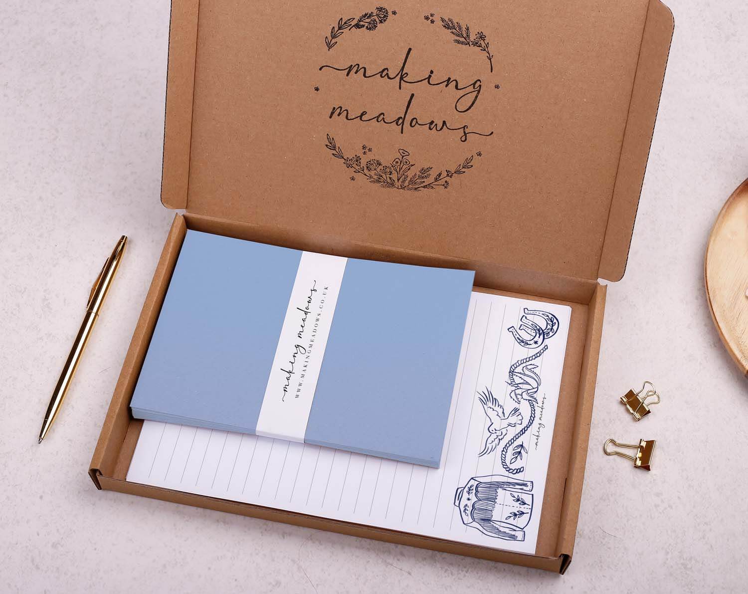 Cowboy Rodeo Writing Paper Gift Box. Stationery designed by Making Meadows