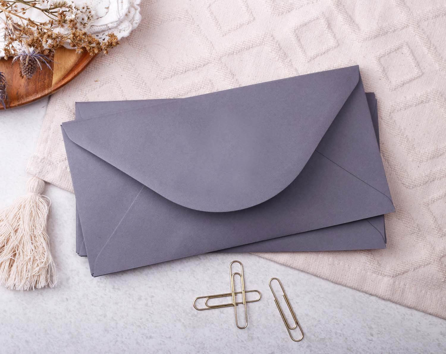 DL Grey Envelopes
