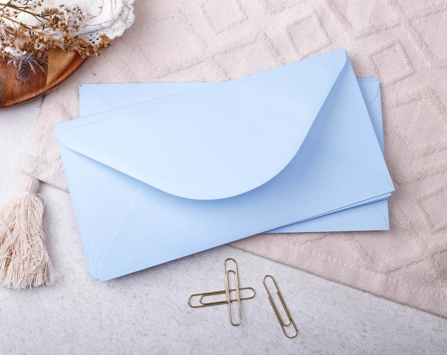 DL Light Blue Envelopes