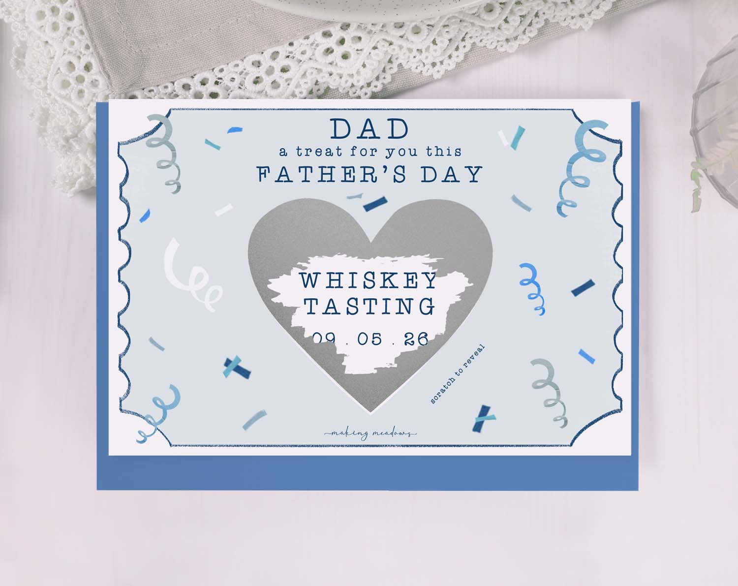 Confetti Scratch To Reveal Card For Dad