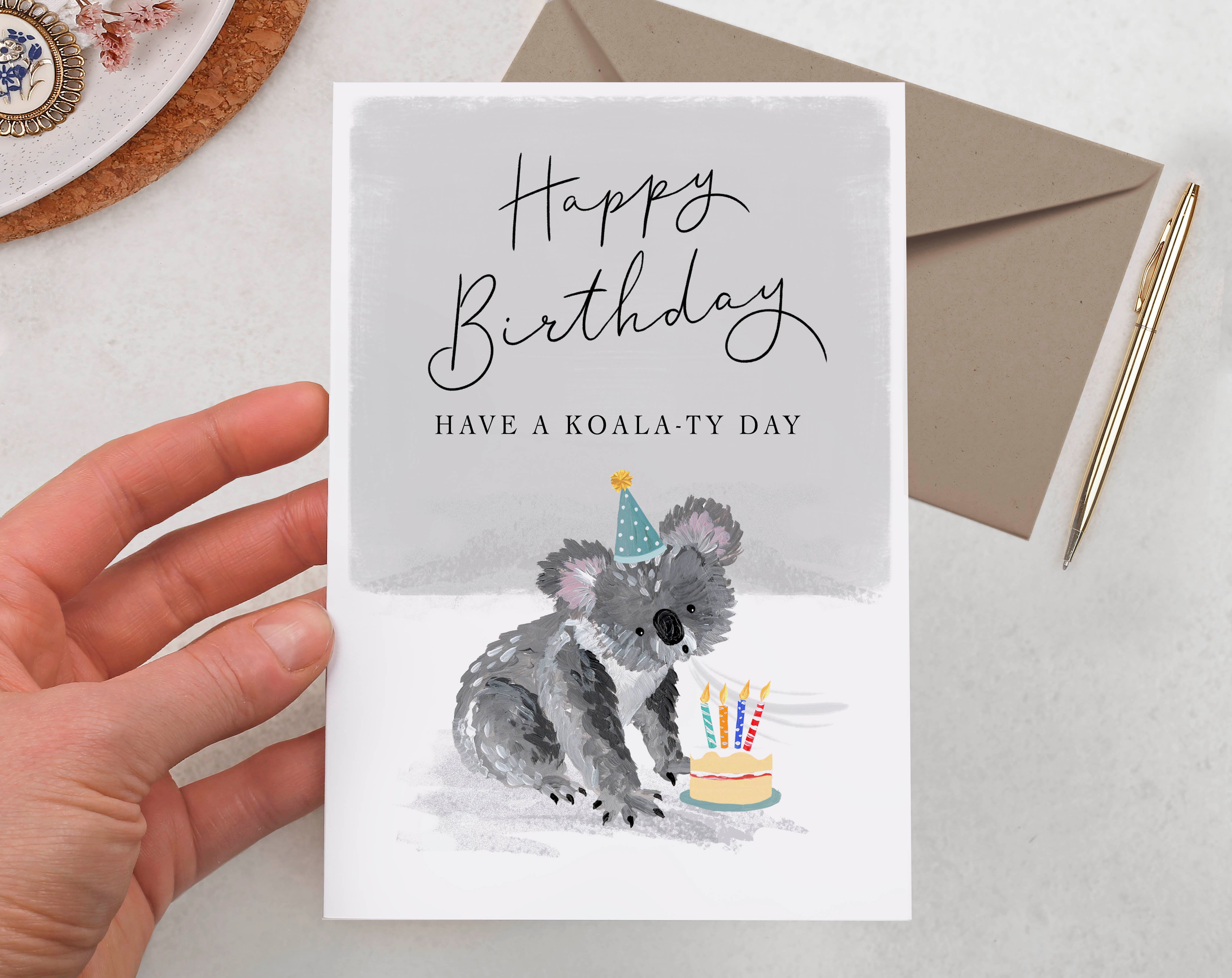 Koala Happy Birthday Card